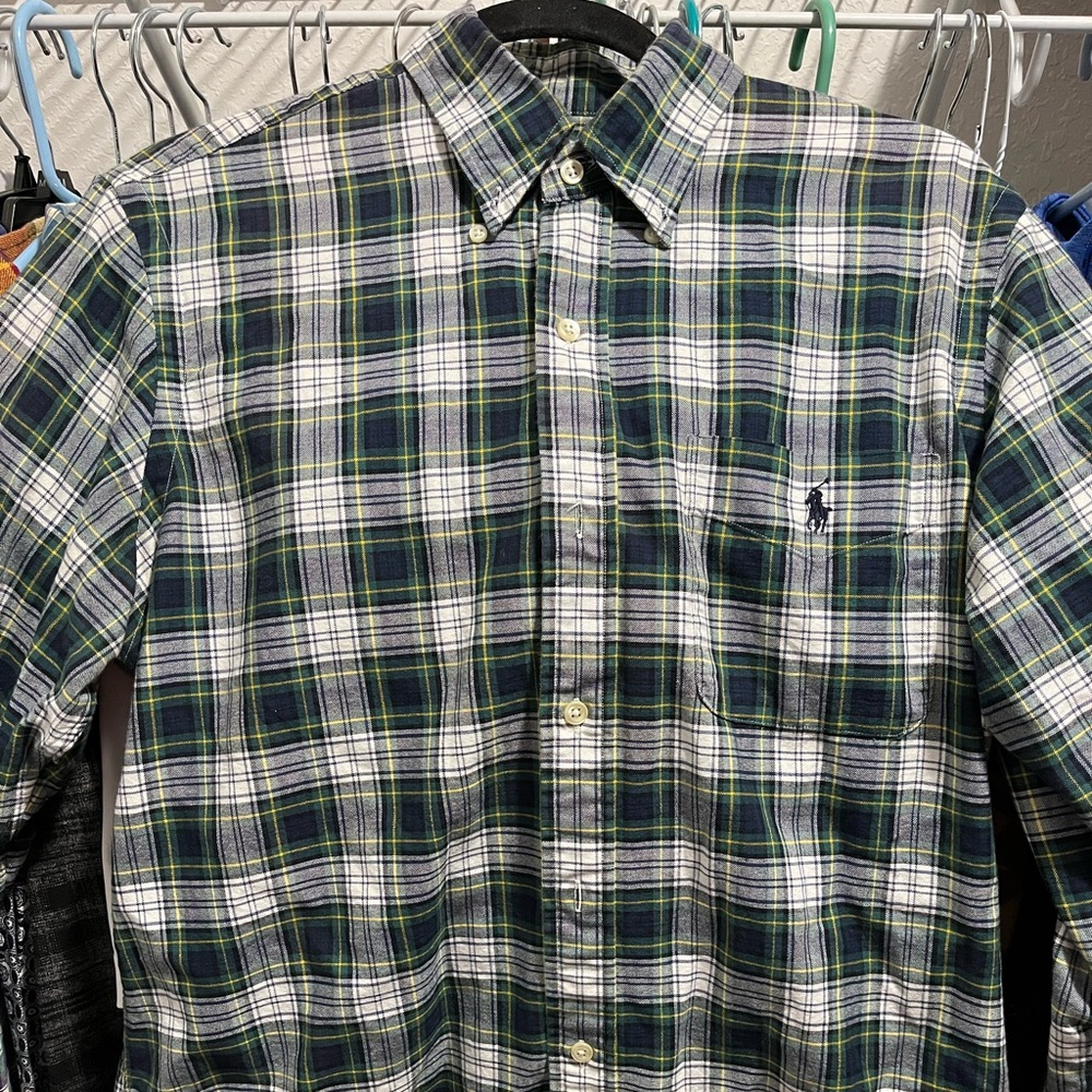Ralph Lauren long sleeve button down, green plaid